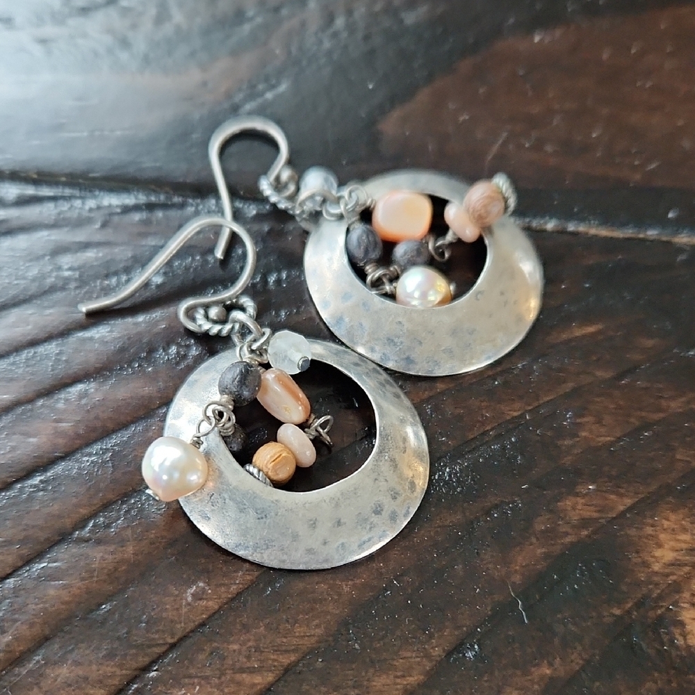 SILPADA .925 SILVER Elegant Silver and Pearl Earrings